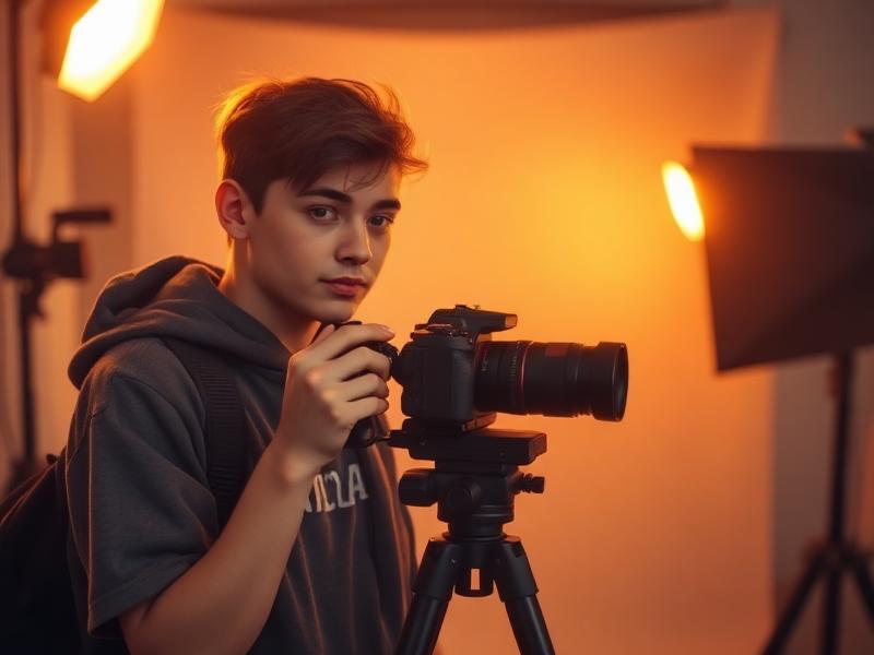 Behind the scenes on a photoshoot
